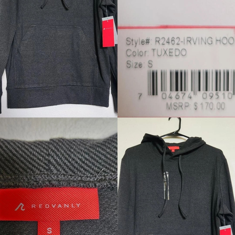 Redvanly Men's Gray Hoodie Sweater